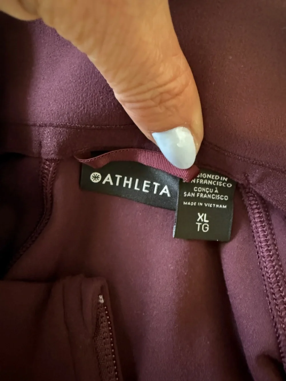 Athleta Burgundy Three-Piece Active Set — Sports Bra, Leggings & Jacket - Picture 7 of 8